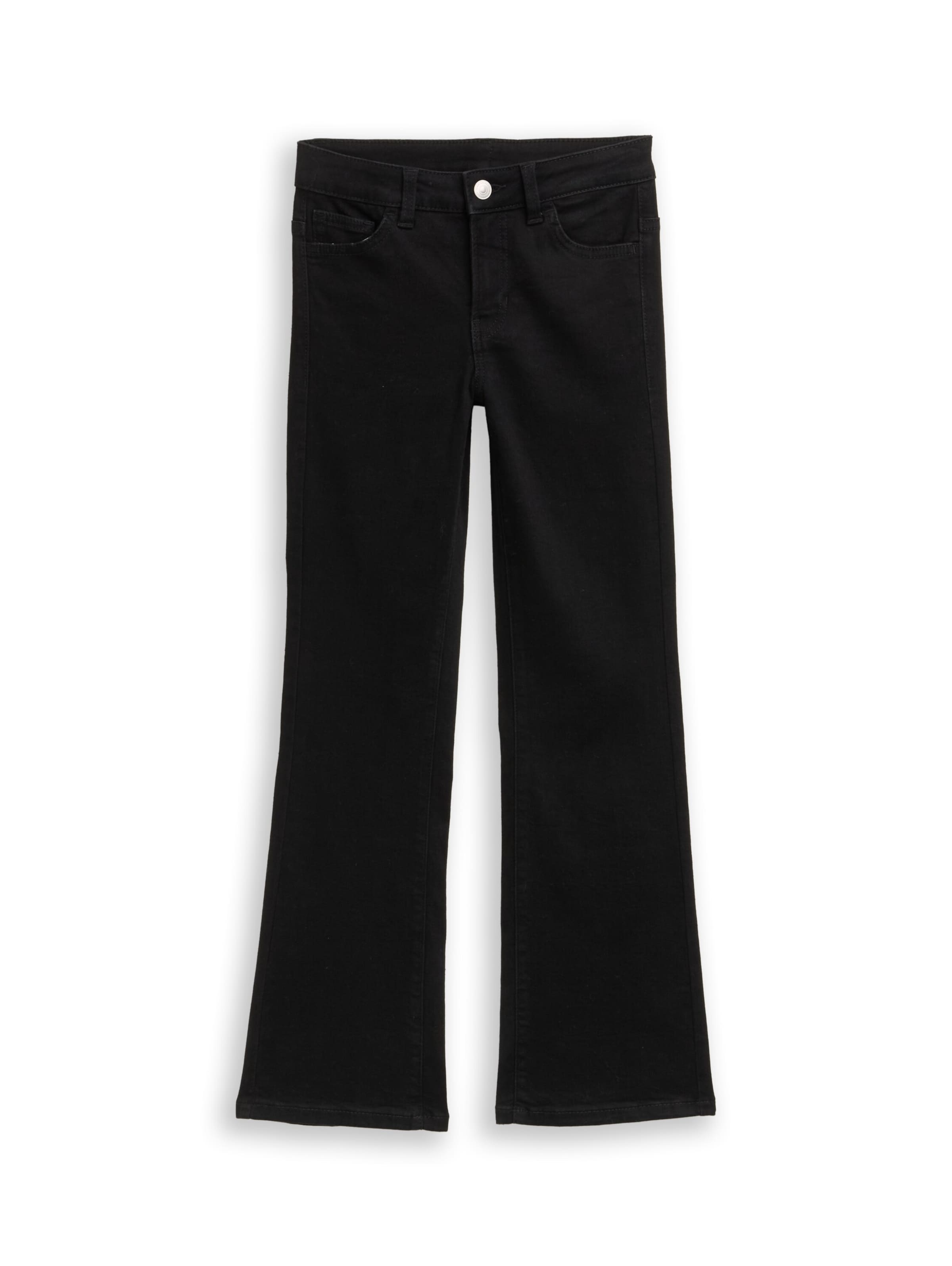 TOM TAILOR Flared Jeans in Black: front