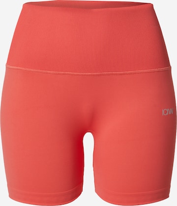 ICANIWILL Skinny Workout Pants 'Define' in Orange: front