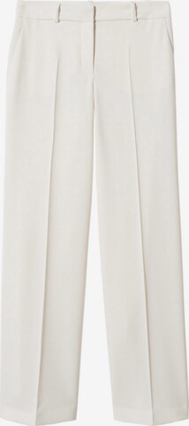 MANGO Regular Pleated Pants in Beige: front