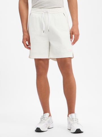 Regular Pantalon 'Fisher' BOSS en blanc : devant