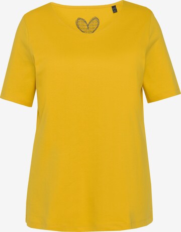 T-shirt Ulla Popken en jaune : devant