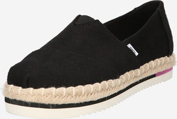 TOMS Slipper 'ALPARGATA PLATFORM ROPE' in Schwarz: predná strana