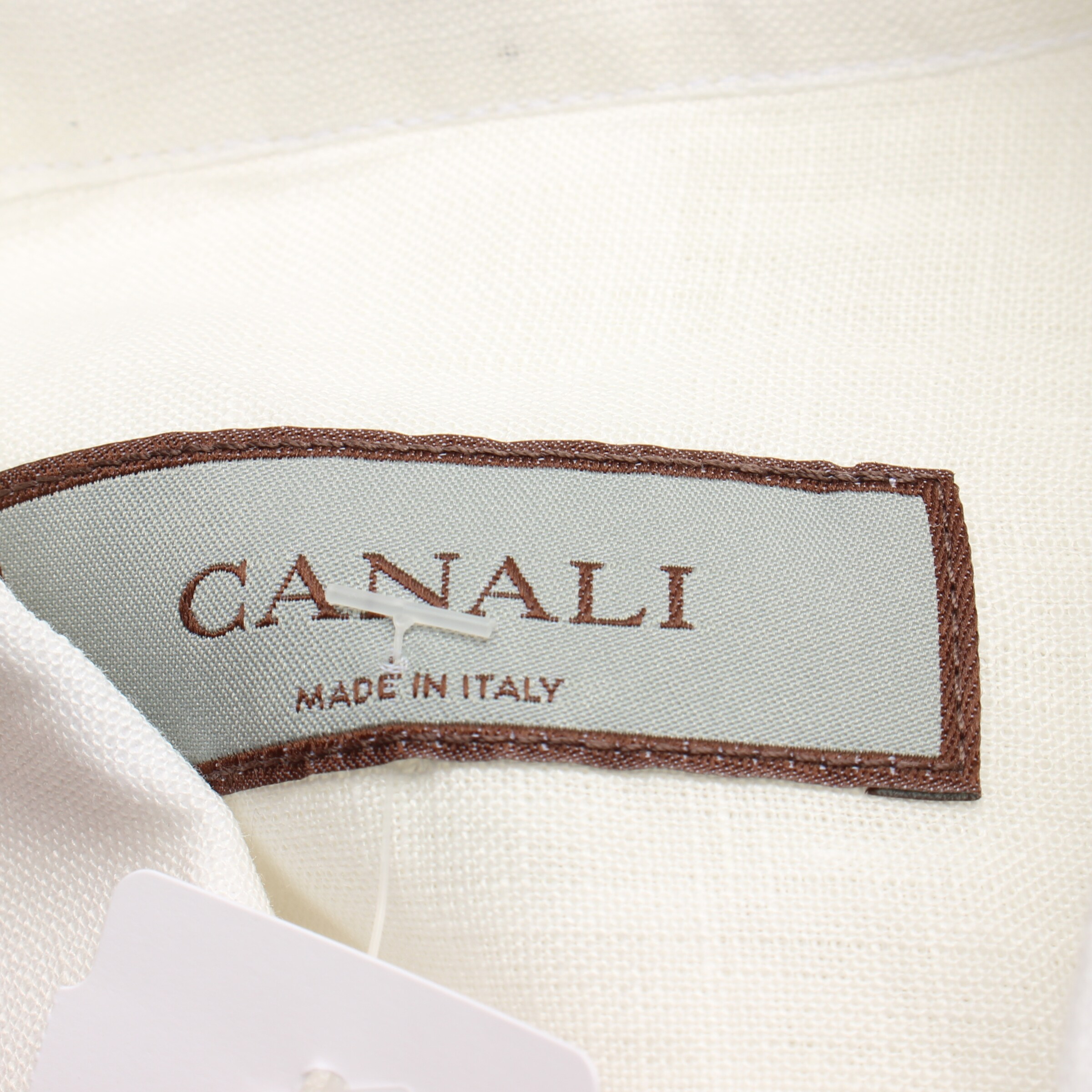 Canali Freizeithemd / Shirt / Polohemd langarm S in Weiß