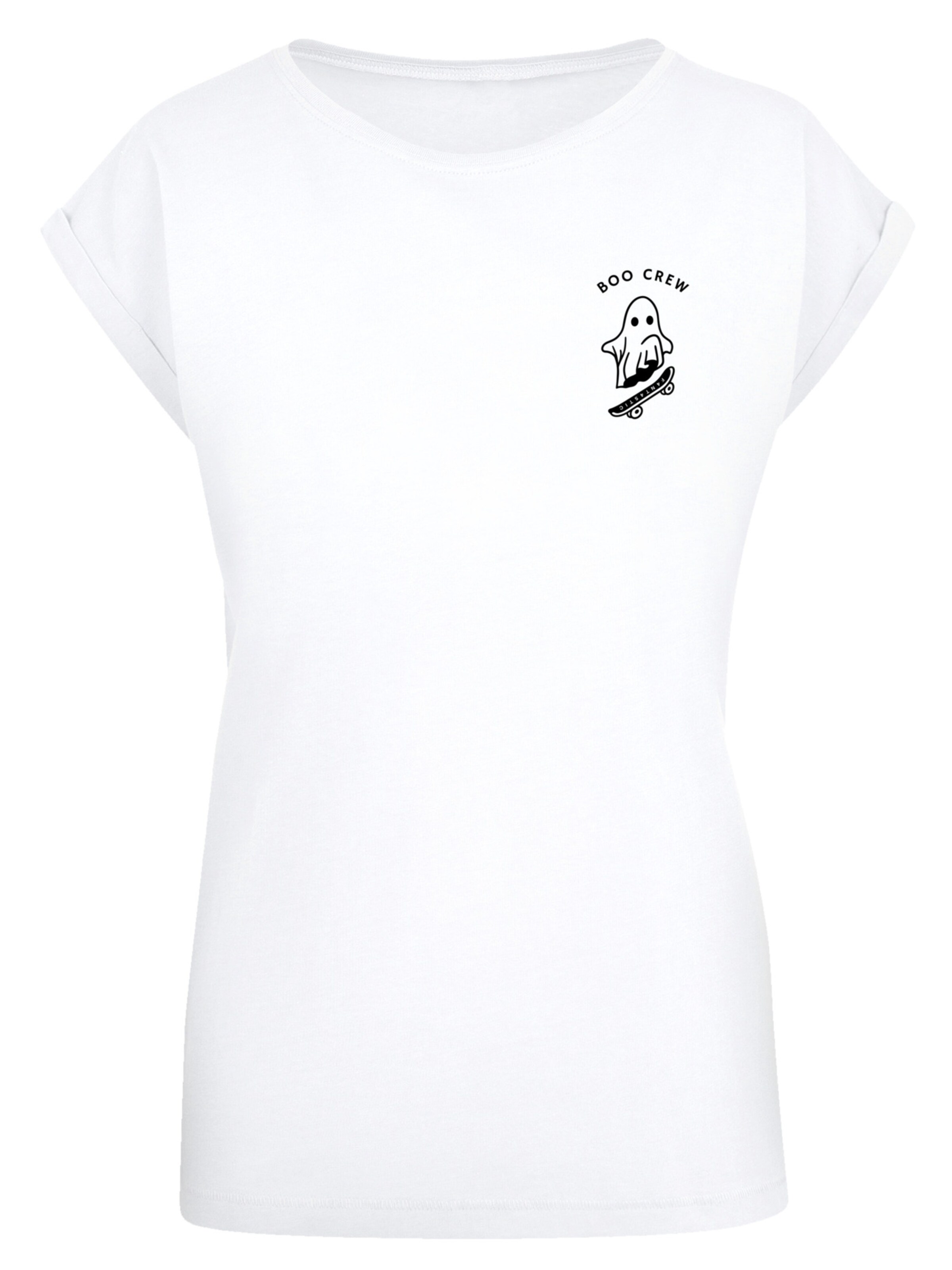 F4NT4STIC Shirt 'Boo Crew' in Wit: voorkant
