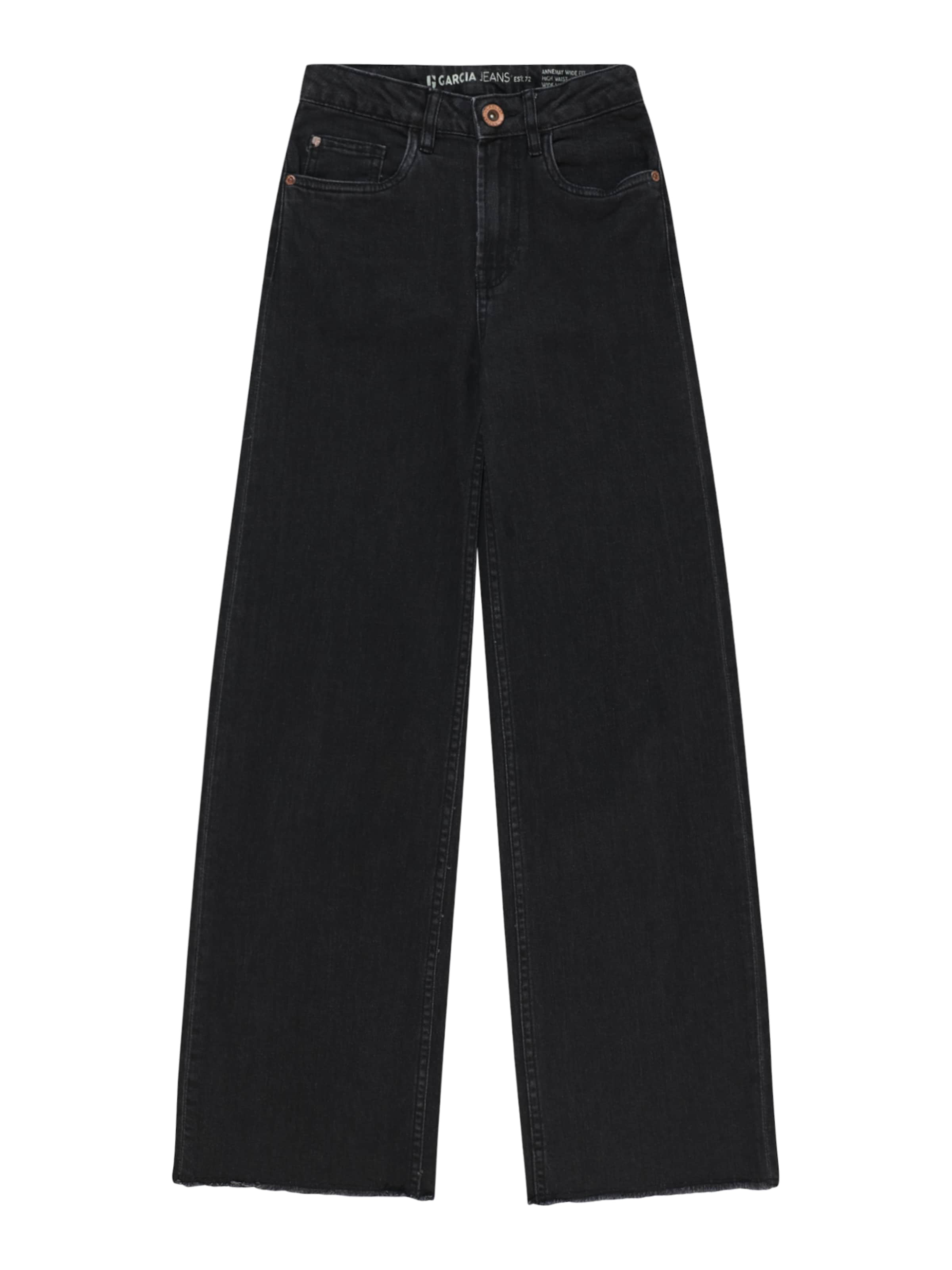 juoda GARCIA Plačios klešnės Džinsai 'Annemay': priekis