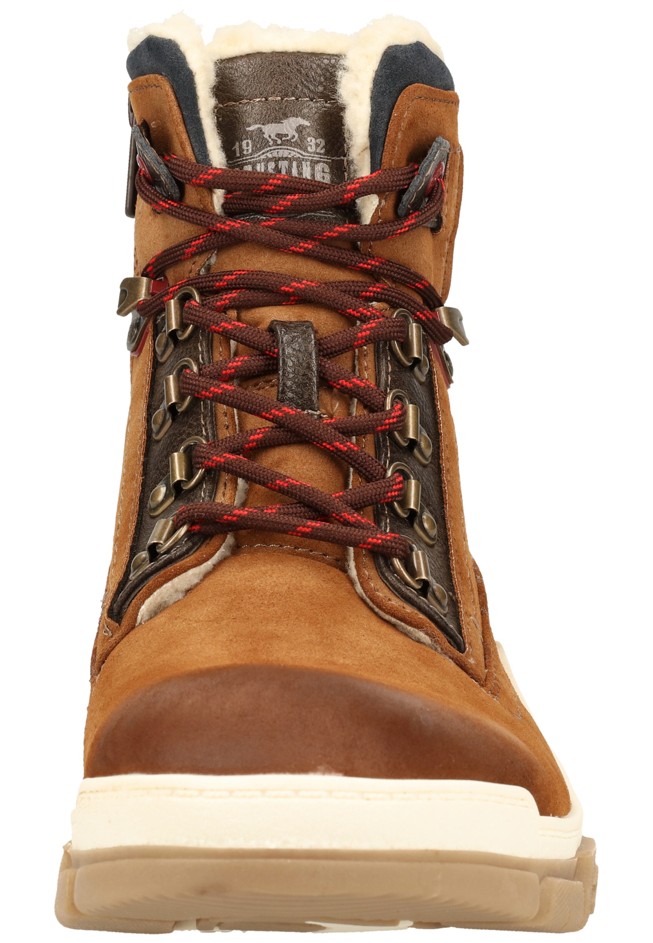 MUSTANG Šnurovacie čižmy - Hnedá