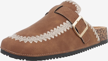 Ital-Design Mules in Brown: front