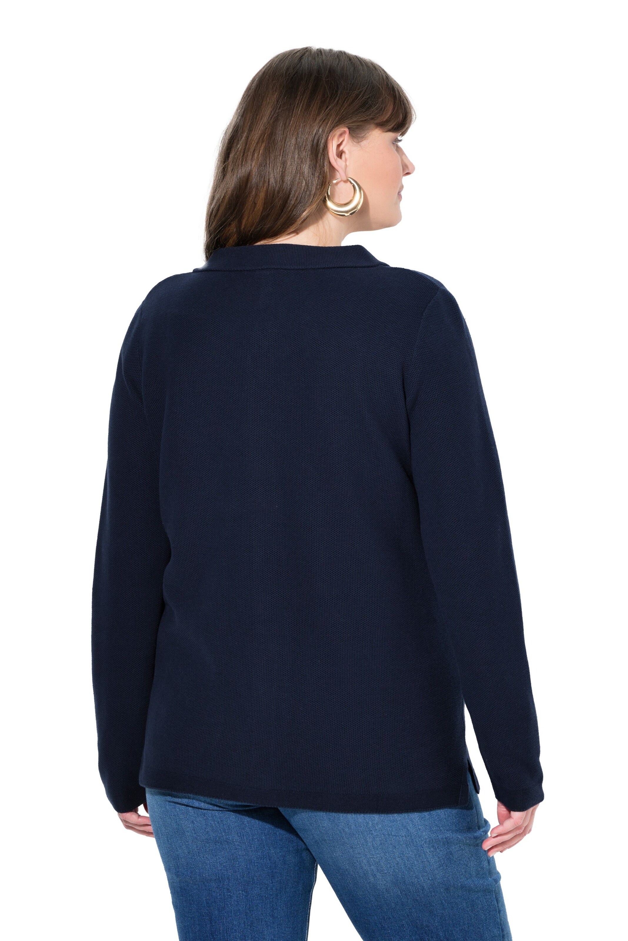 Ulla Popken Gebreid vest in Blauw