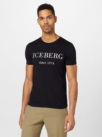 ICEBERG Tričko – černá: přední strana