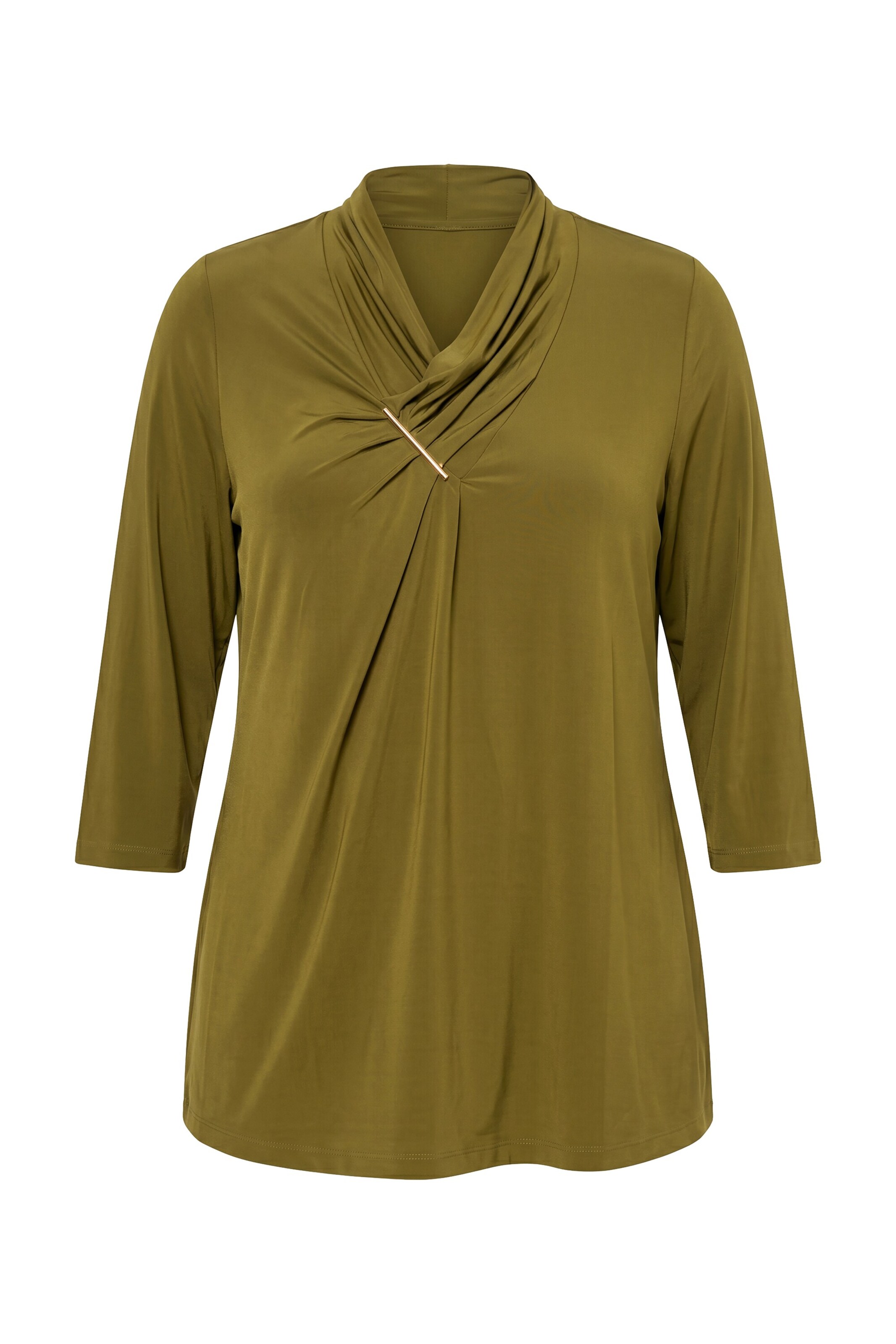 Ulla Popken Shirt in Groen: voorkant