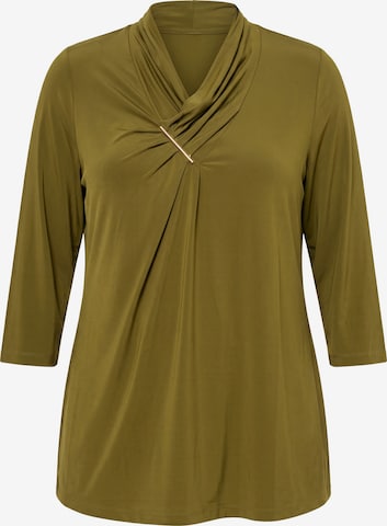 Ulla Popken Shirt in Groen: voorkant