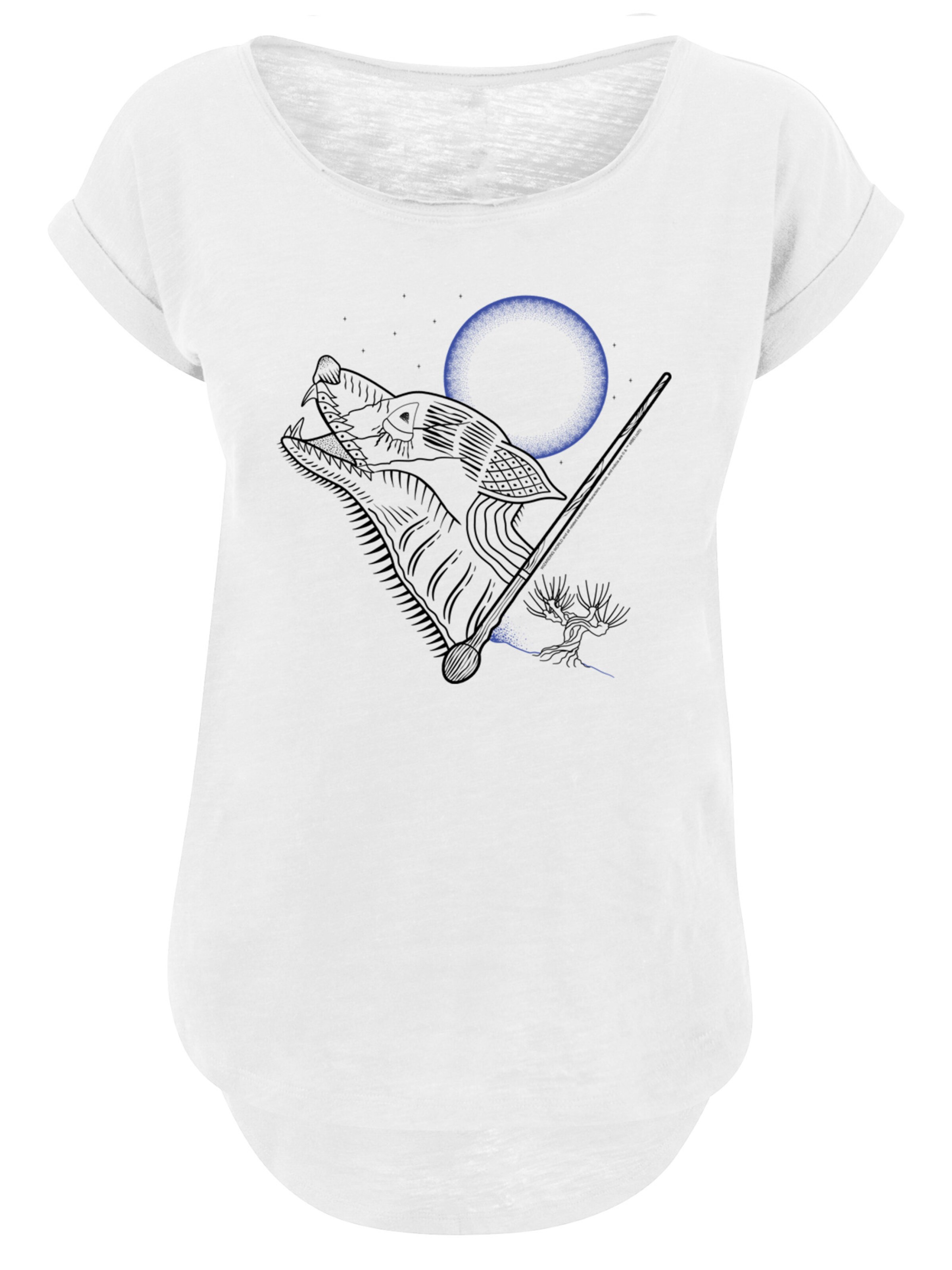 F4NT4STIC T-Shirt 'Harry Potter Werewolf' in blau / schwarz / weiß, Produktansicht