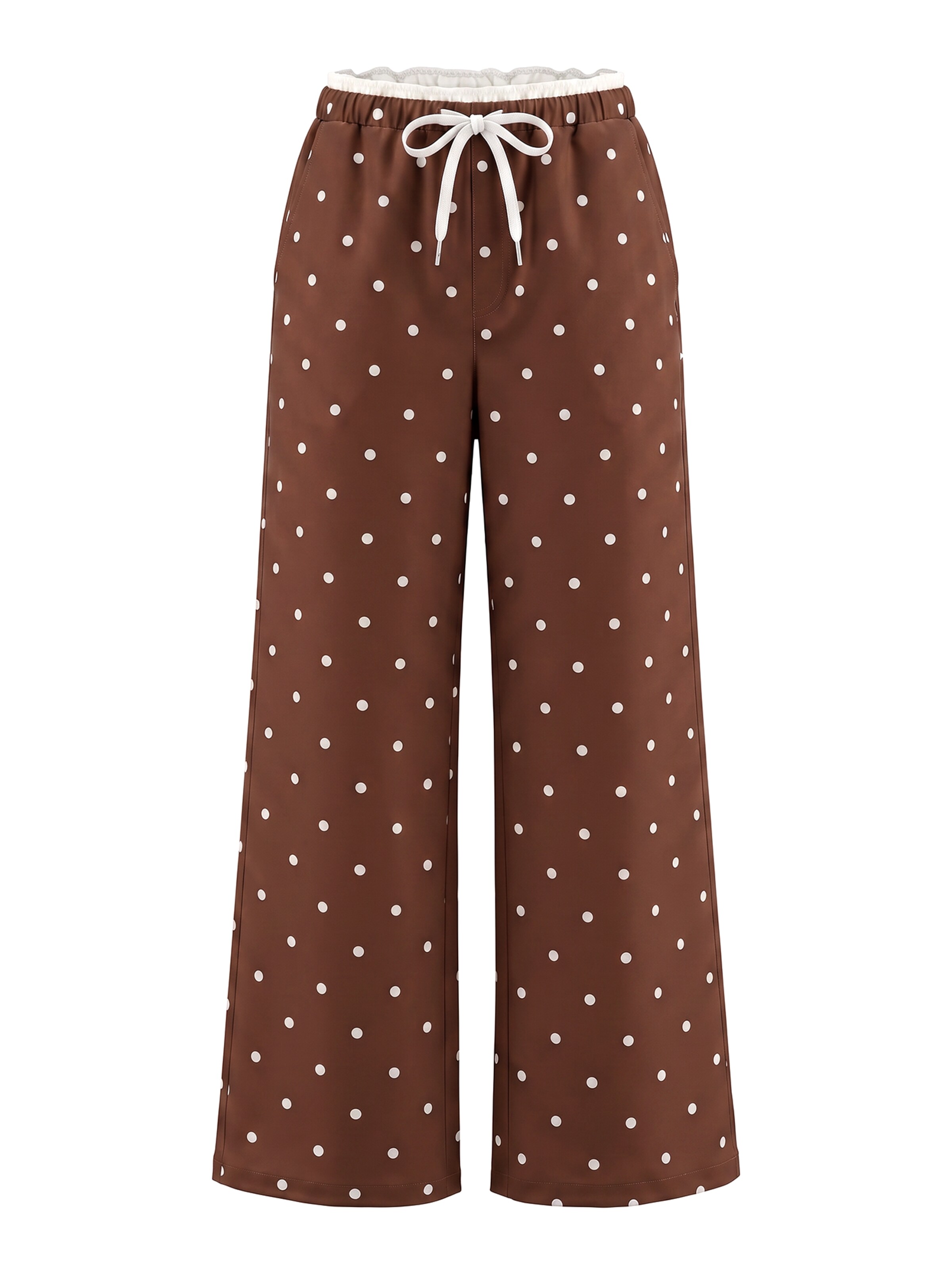 Imily Bela Broek in 36 in de kleur Bruin / Wit, Productweergave
