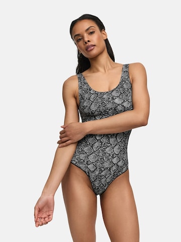 Body modellante 'Tank Bodysuit Sculpting Shapewear mit String' di cfab (formerly creamy fabrics) in grigio: frontale