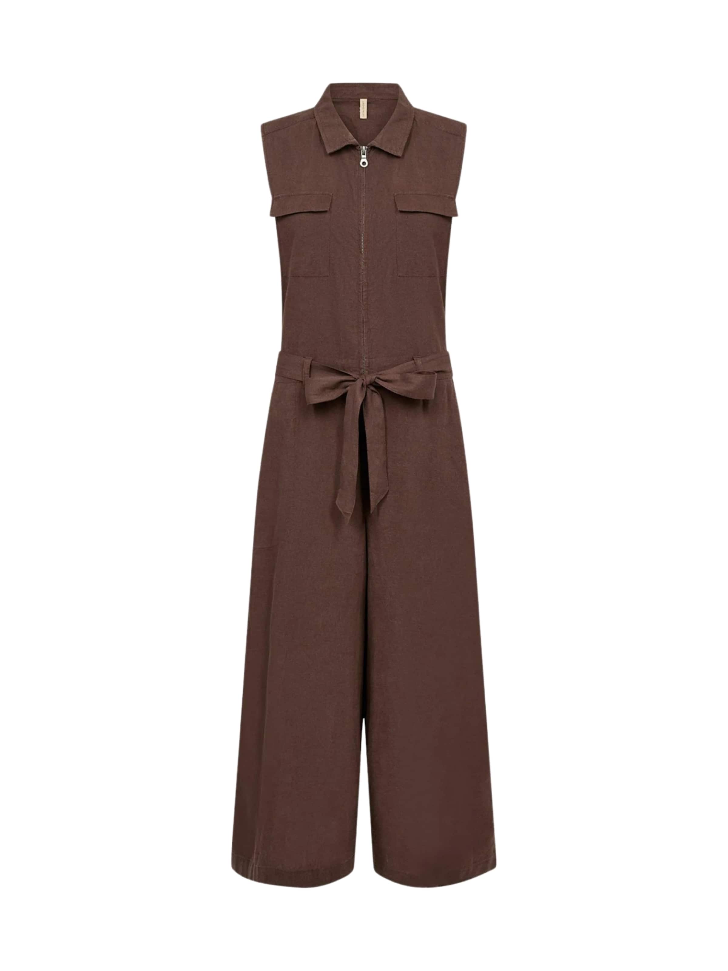 Tuta jumpsuit 'INA' di Soyaconcept in marrone: frontale