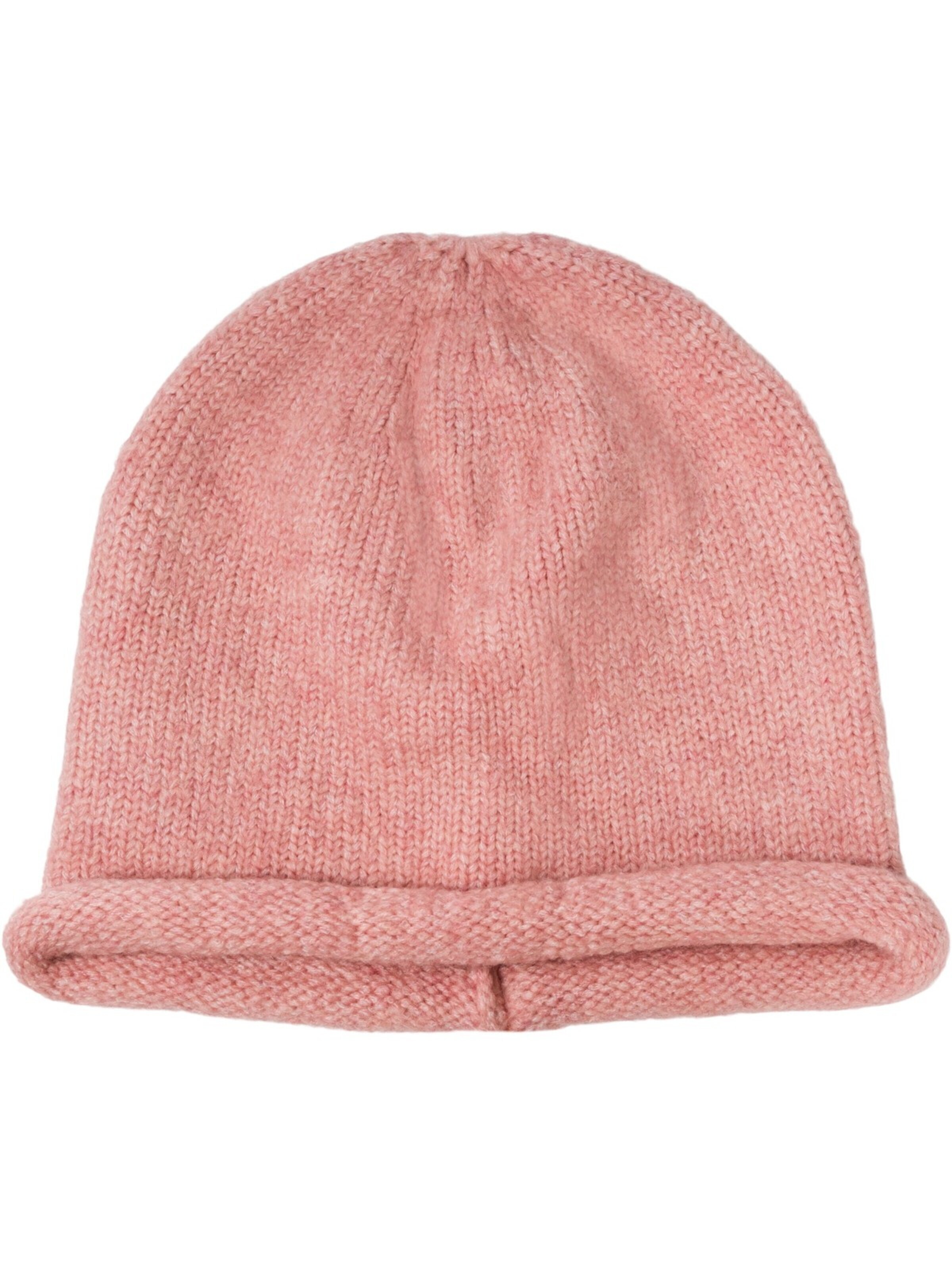 styleBREAKER Mütze 'Oversize Strickbeanie mit Rollrand'‌‌ in Pink: Vorderseite