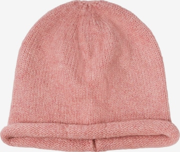 styleBREAKER Mütze 'Oversize Strickbeanie mit Rollrand' in Pink: Vorderseite