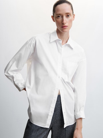 MANGO Блуза в бяло: отпред