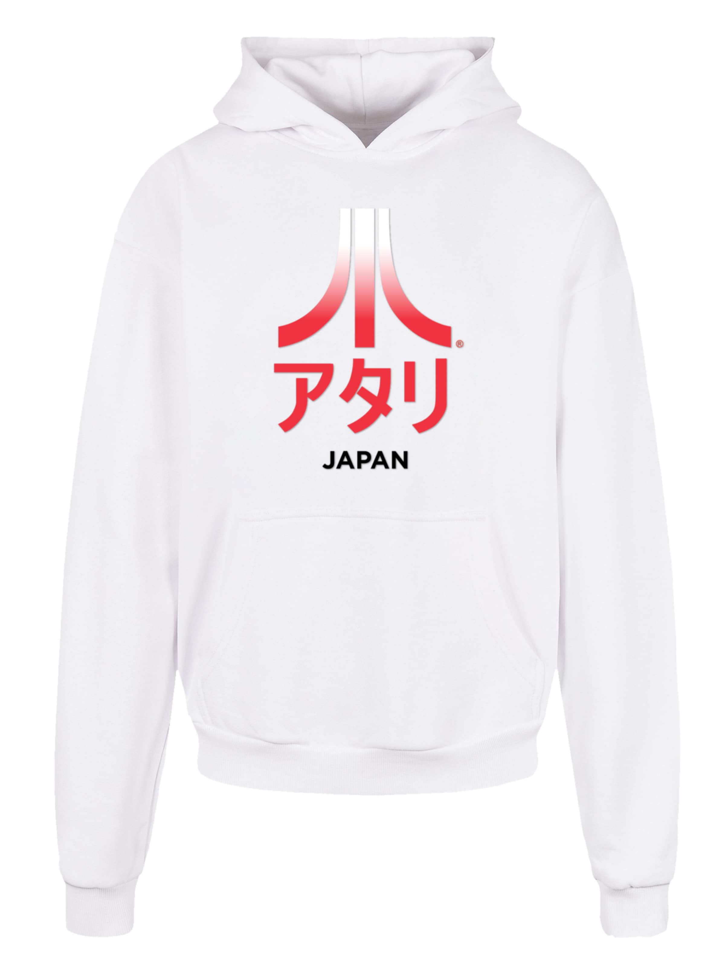 F4NT4STIC Sweatshirt 'Atari Japan Retro Arcade Games' in White: front