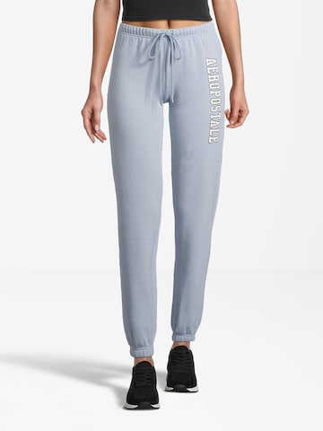 AÉROPOSTALE Tapered Trousers in Blue: front