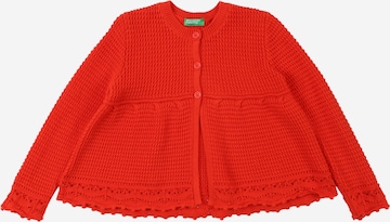 UNITED COLORS OF BENETTON Gebreid vest in Rood: voorkant