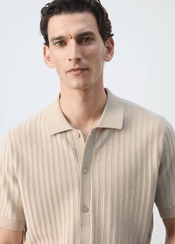 MANGO MAN Regular Fit Hemd 'Hondina' in Beige