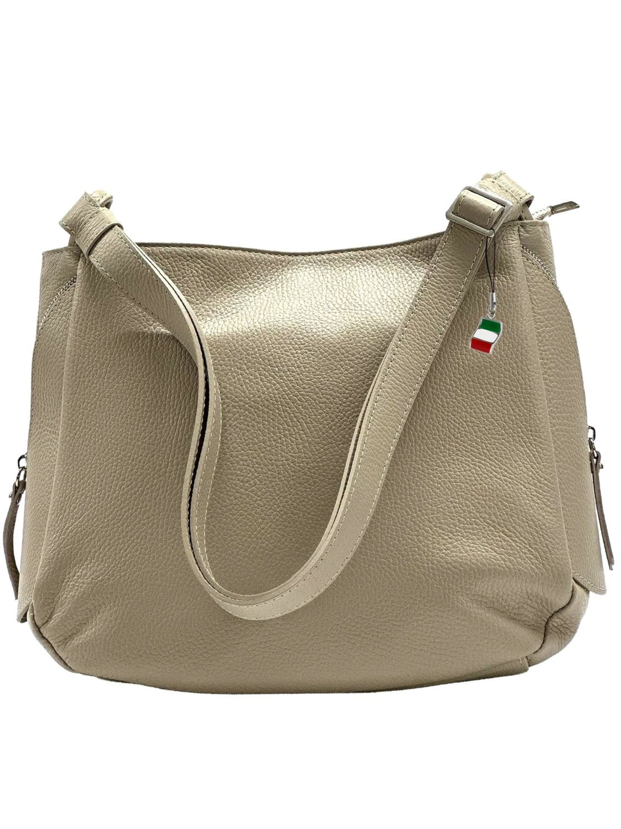 Borsa a tracolla di Florence in beige: frontale
