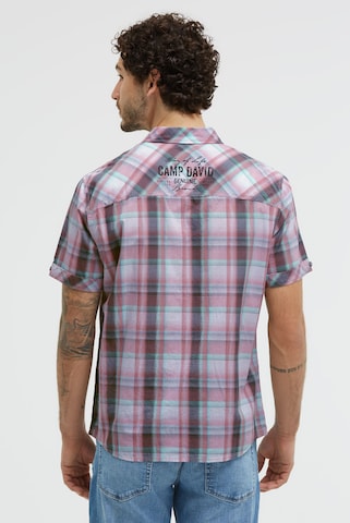 CAMP DAVID Regular fit Button Up Shirt in Red