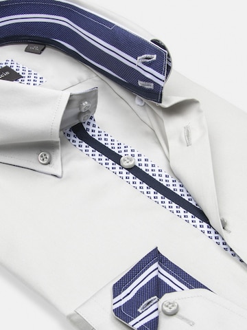 Slim fit Camicia business 'Roma Iconic Satin Man Shirt White' di 7Camicie in grigio