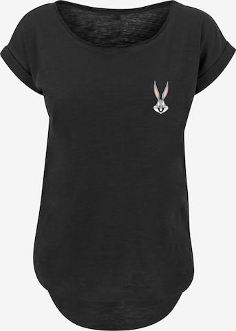 F4NT4STIC Shirt 'Looney Tunes Bugs Bunny Breast' in Schwarz: predná strana
