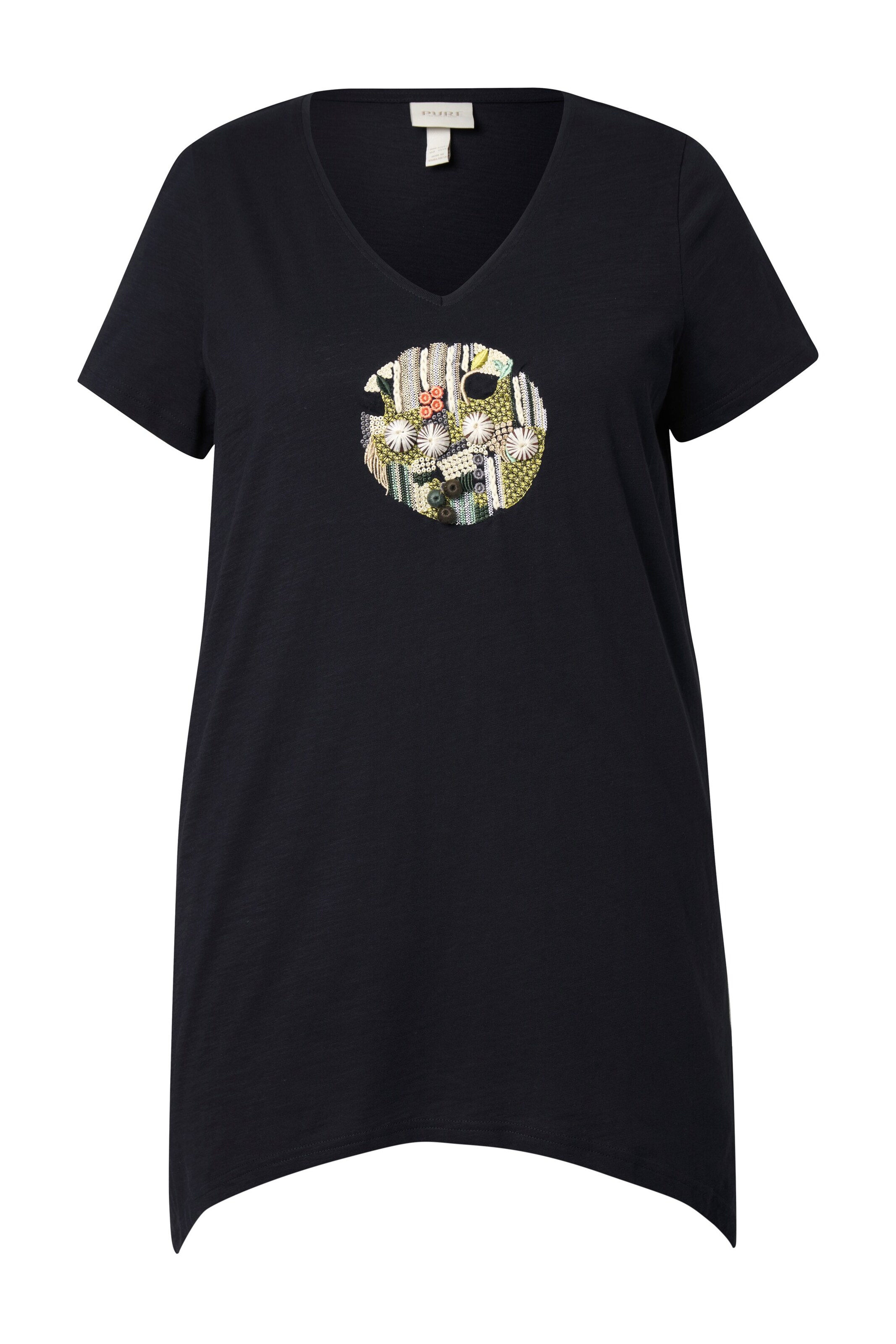 Ulla Popken Shirt in Schwarz: Vorderseite