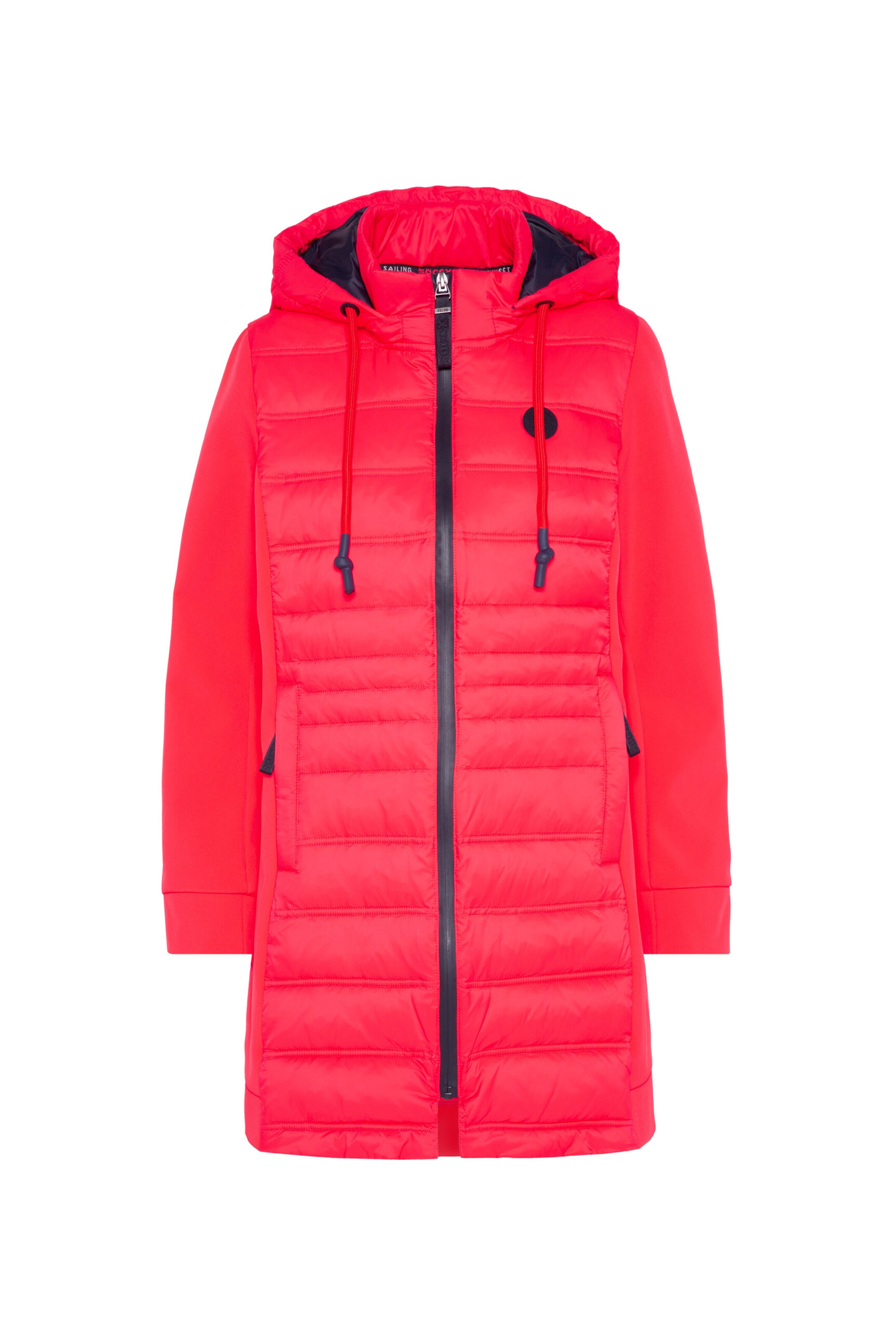 Soccx Lange Softshelljacke mit Stepp-Partien in Rot: Vorderseite