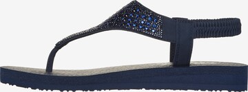 SKECHERS T-Bar Sandals in Blue: front