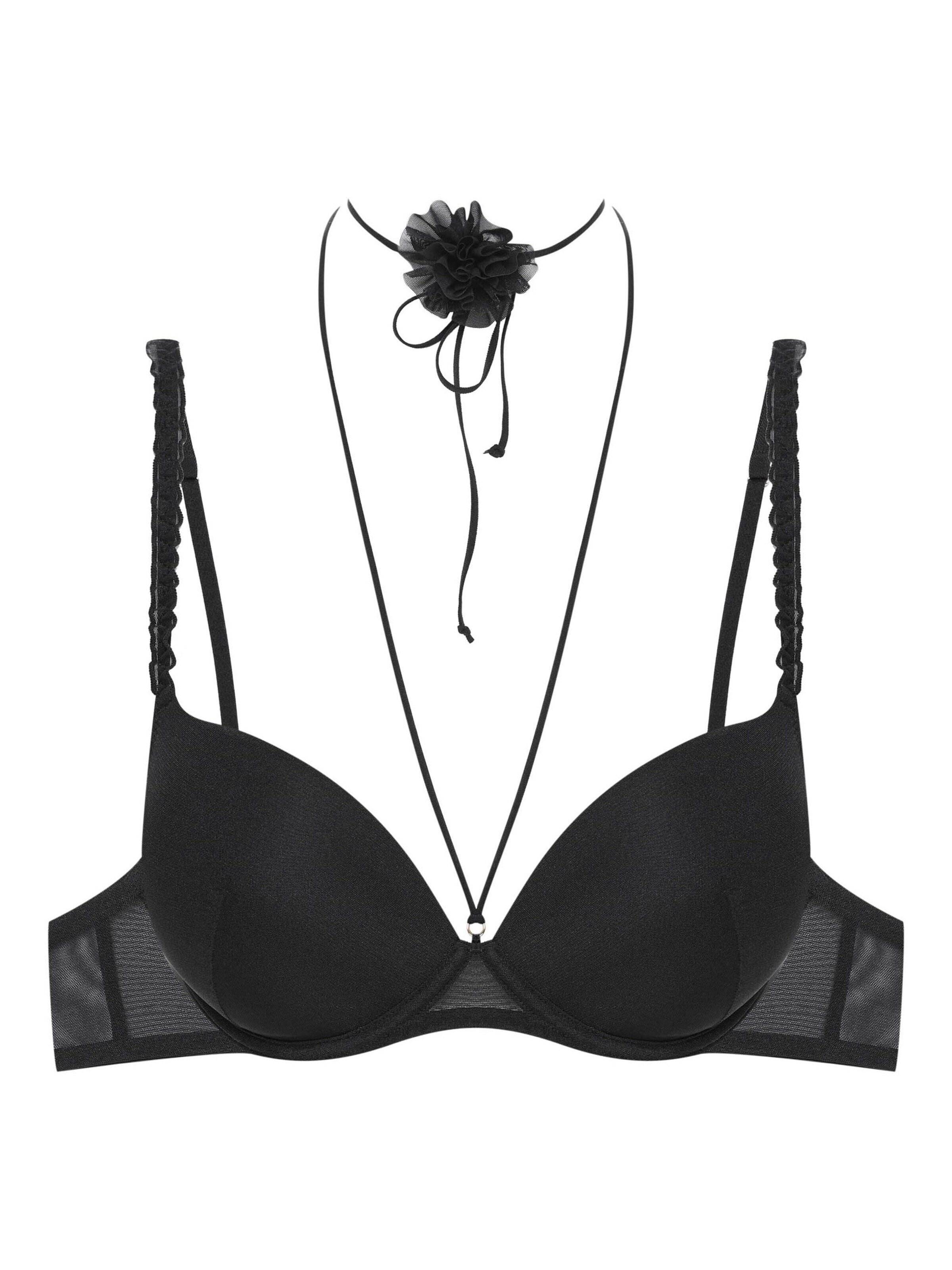 Push-up Reggiseno 'Omari' di ESOTIQ in nero: frontale