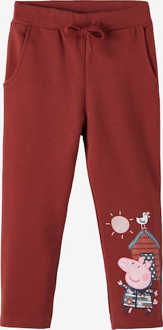 NAME IT Pants 'Peppa Pig Sunnva' in Red: front