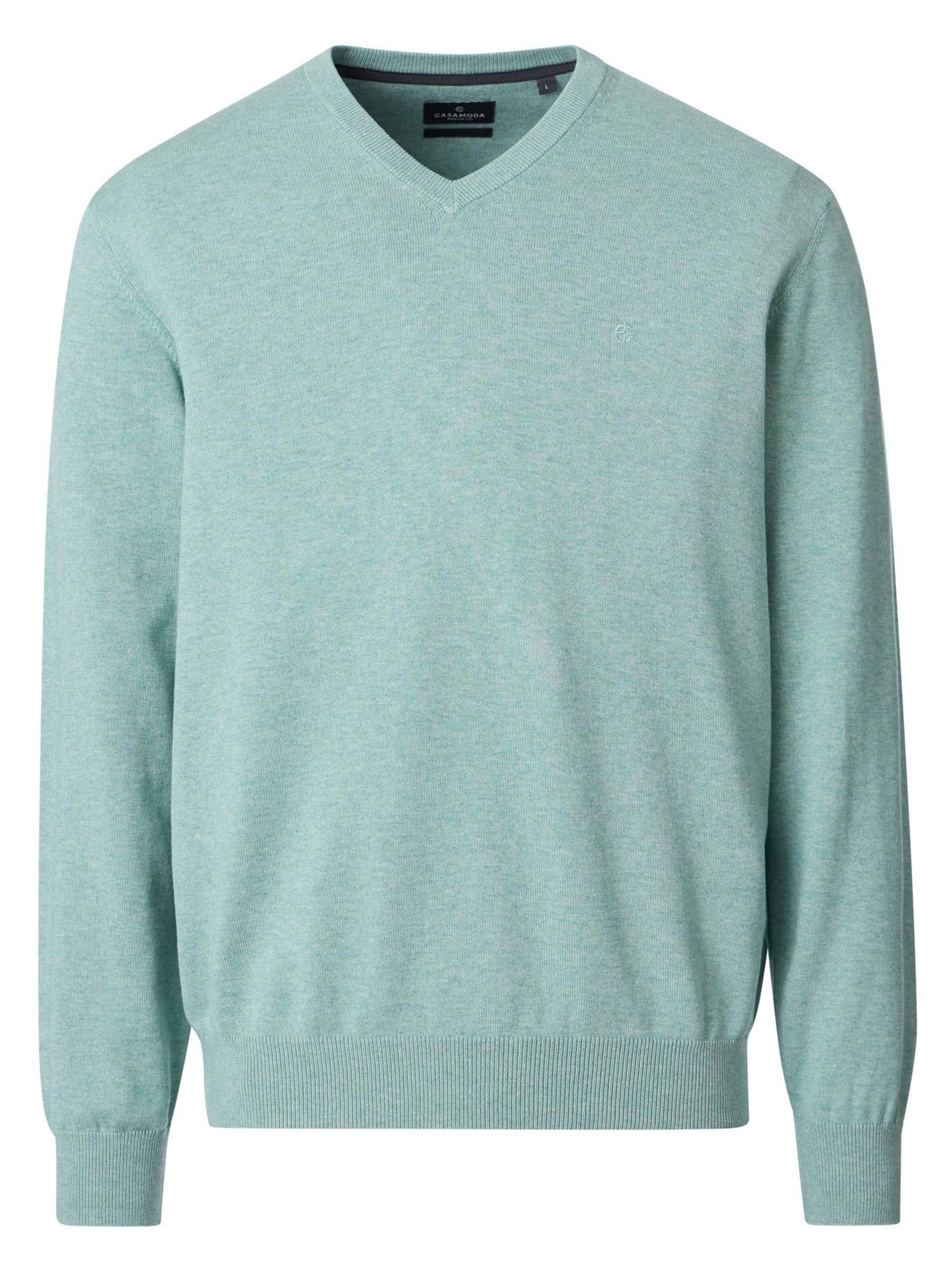 CASAMODA Sweater 'Basic' in Green: front