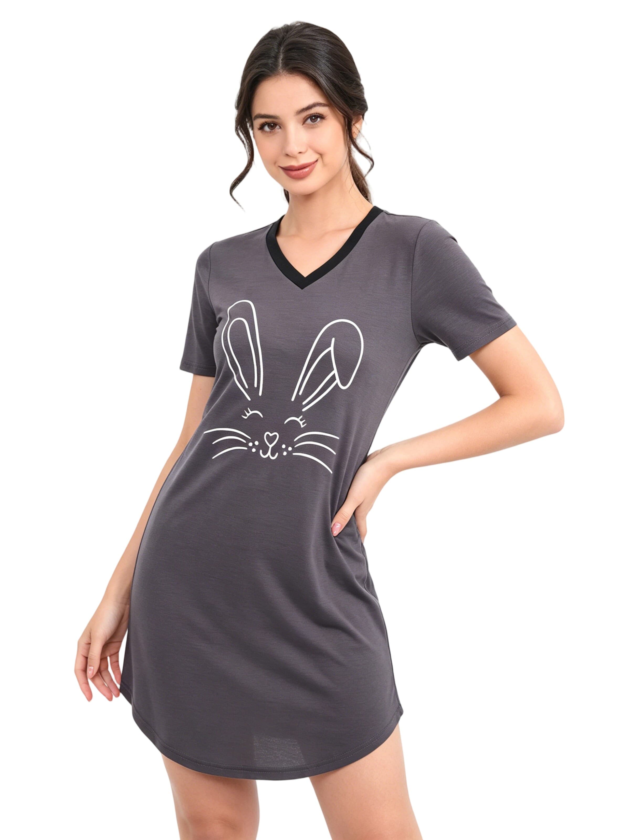 Yesfashion Koszula nocna w kolorze szary