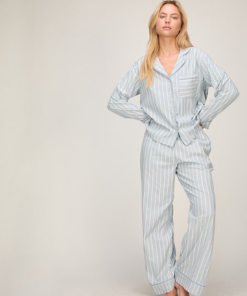 Pantaloni de pijama de la Hunkemöller pe albastru: față