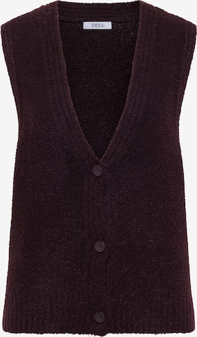 CECIL Плетен елек в лилав: отпред