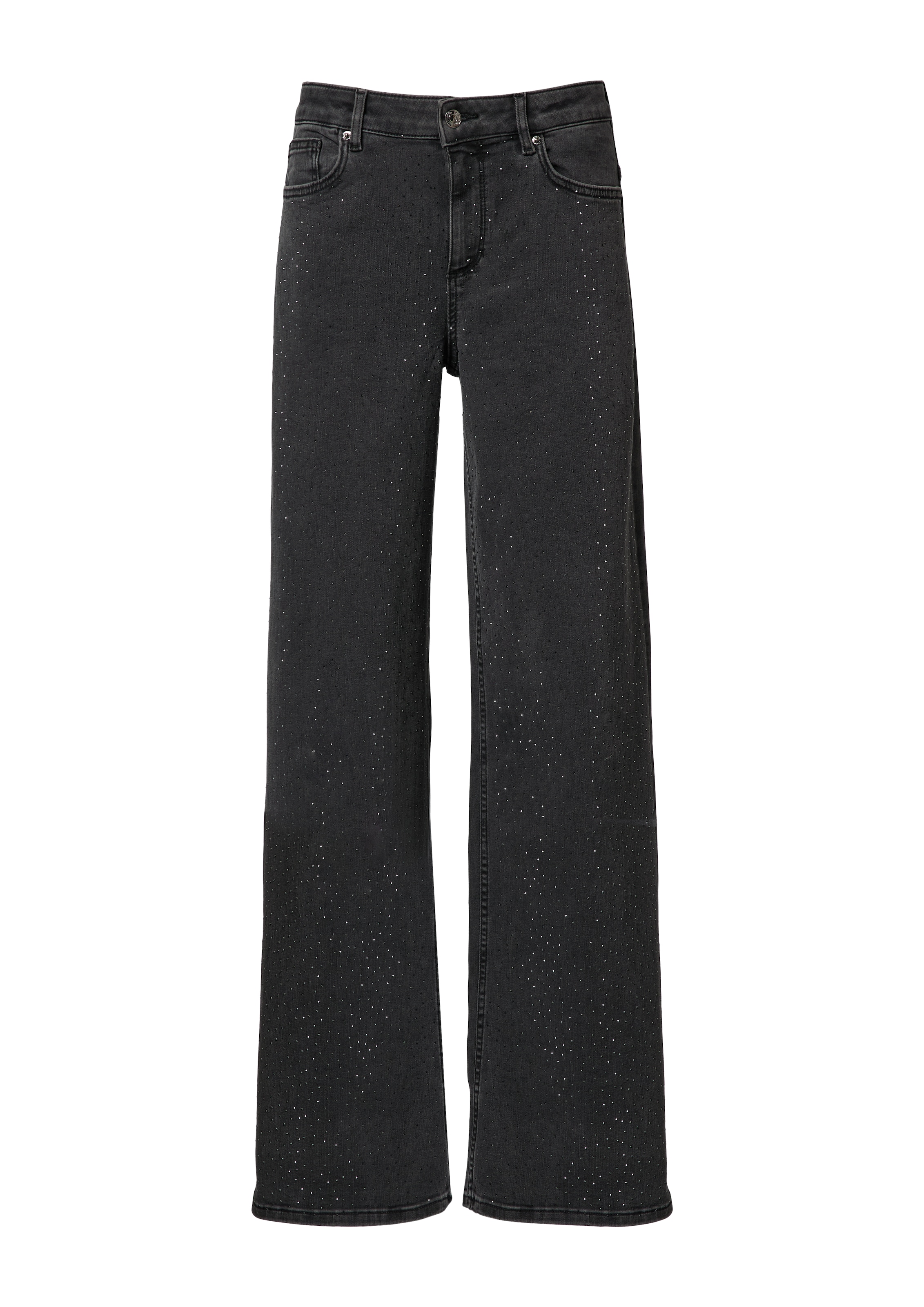 COMMA Loosefit Jeans in Grijs: voorkant