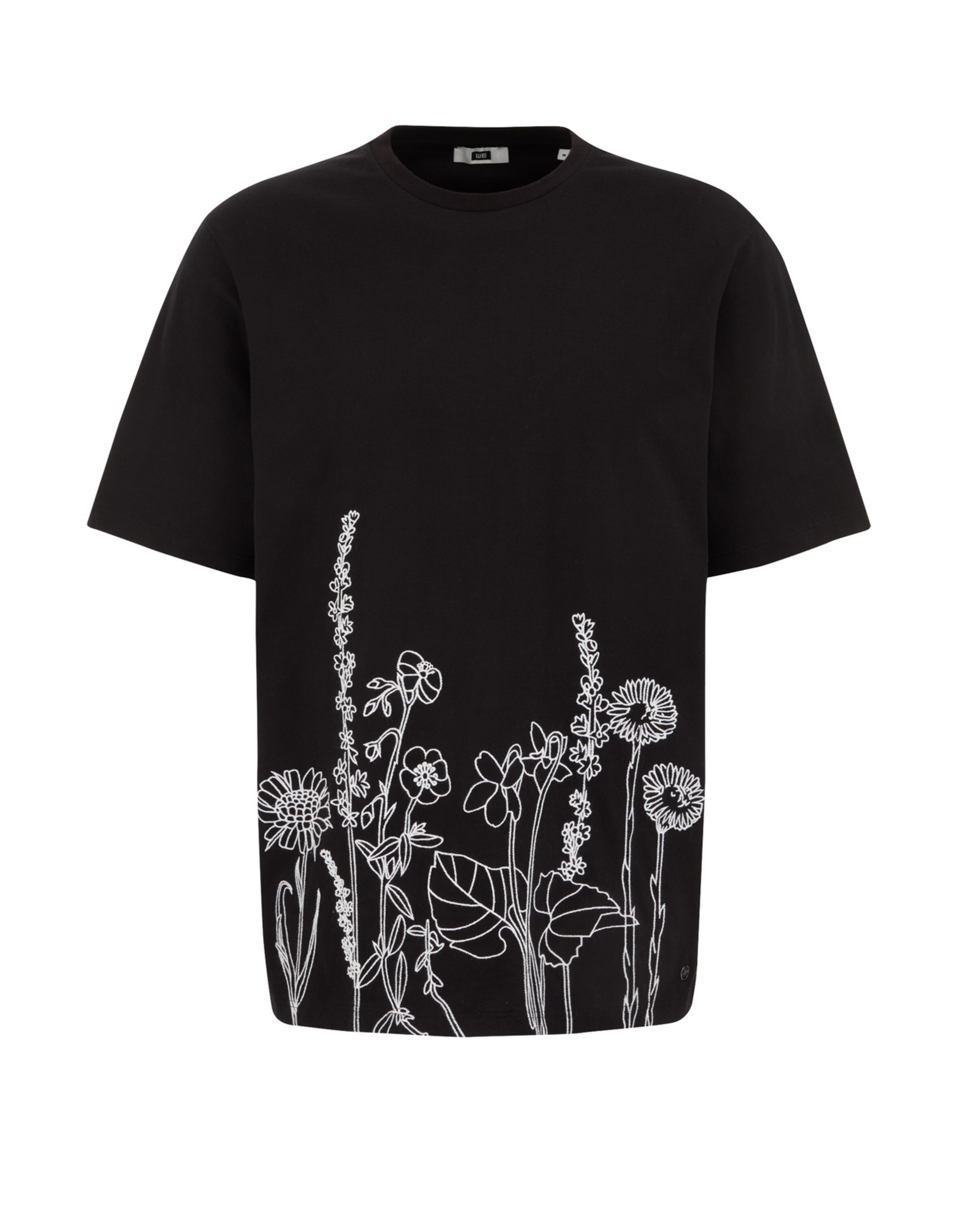 WE Fashion Shirt in Zwart: voorkant