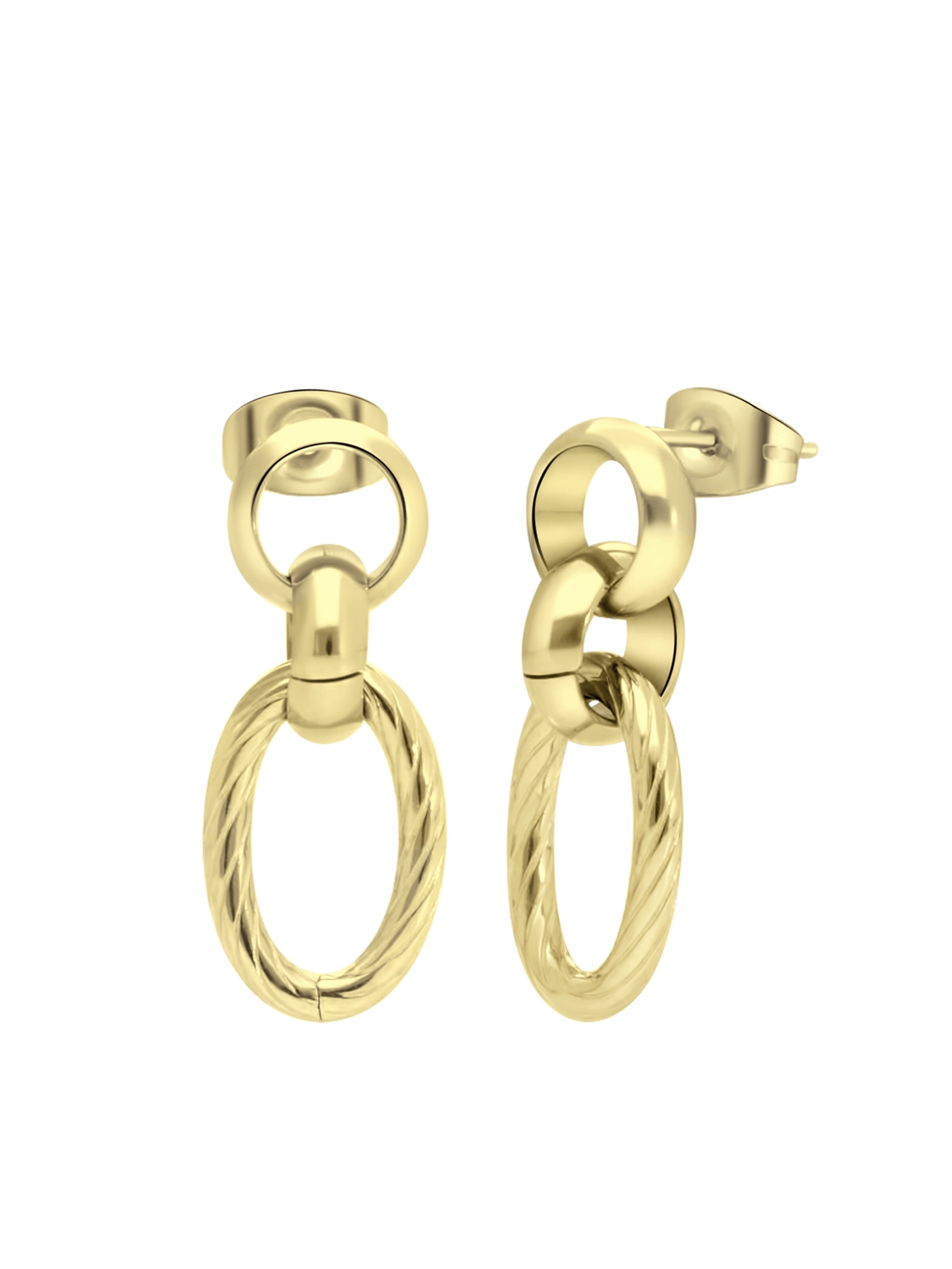 Lucardi Oorbellen in Goud: voorkant