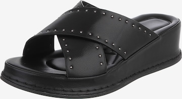 Ital-Design Mules in Black: front