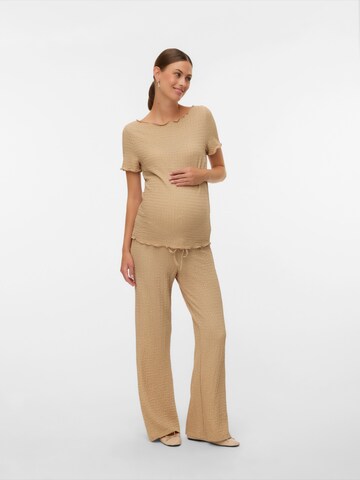 MAMALICIOUS - Pierna ancha Pantalón 'MLADINE' en beige