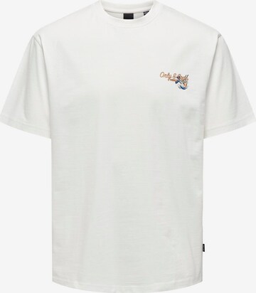 T-Shirt 'KEANE RLX SS TEE'' Only & Sons en blanc : devant