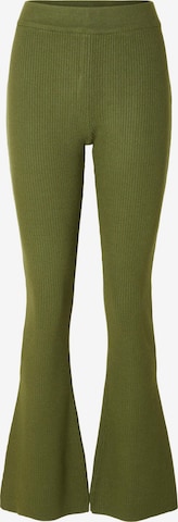 Flared Pantaloni 'KARO' di SELECTED FEMME in verde: frontale