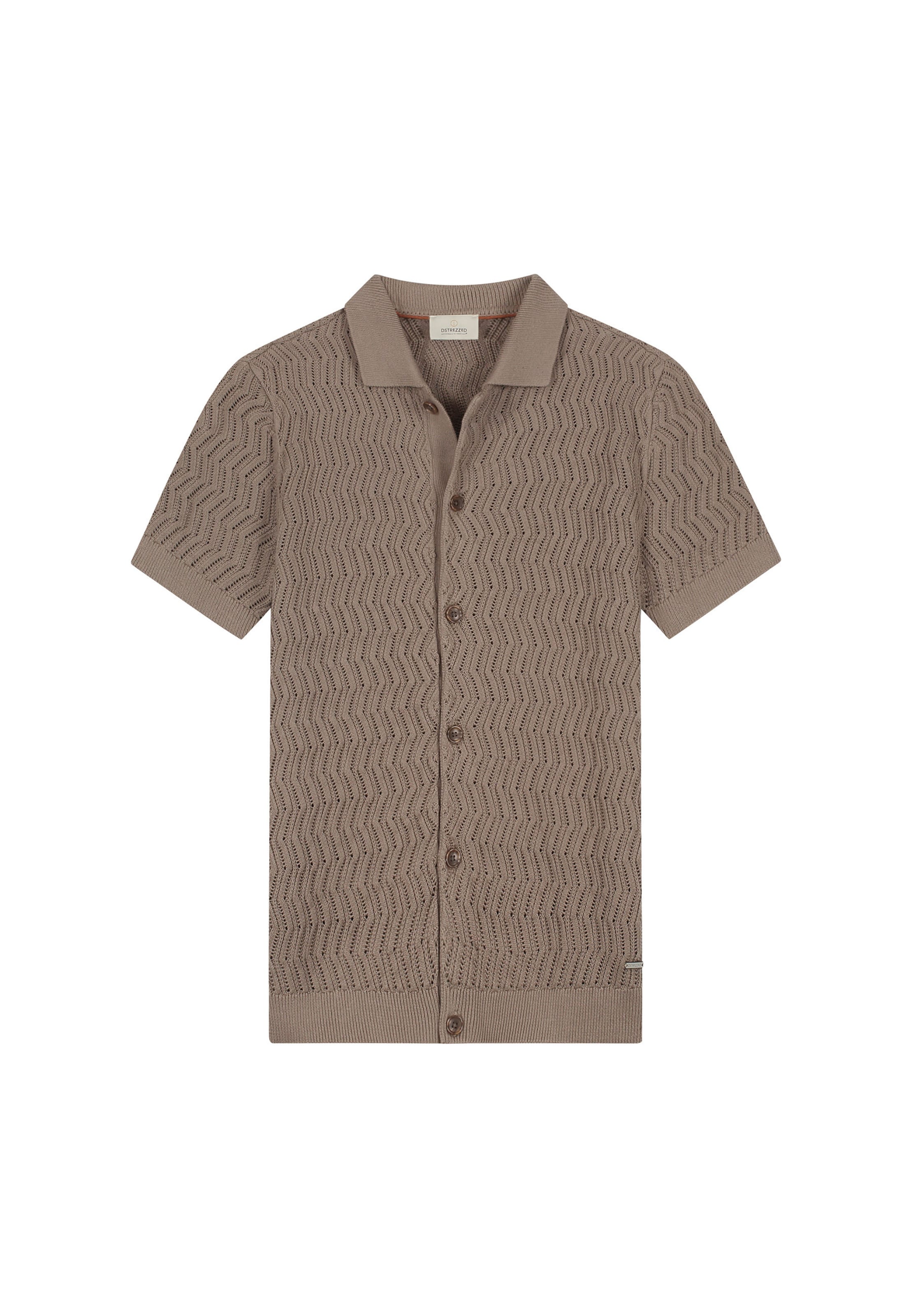 Dstrezzed Gebreid vest 'Joey' in Bruin: voorkant