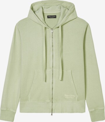 Marc O'Polo Zip-Up Hoodie in Green: front