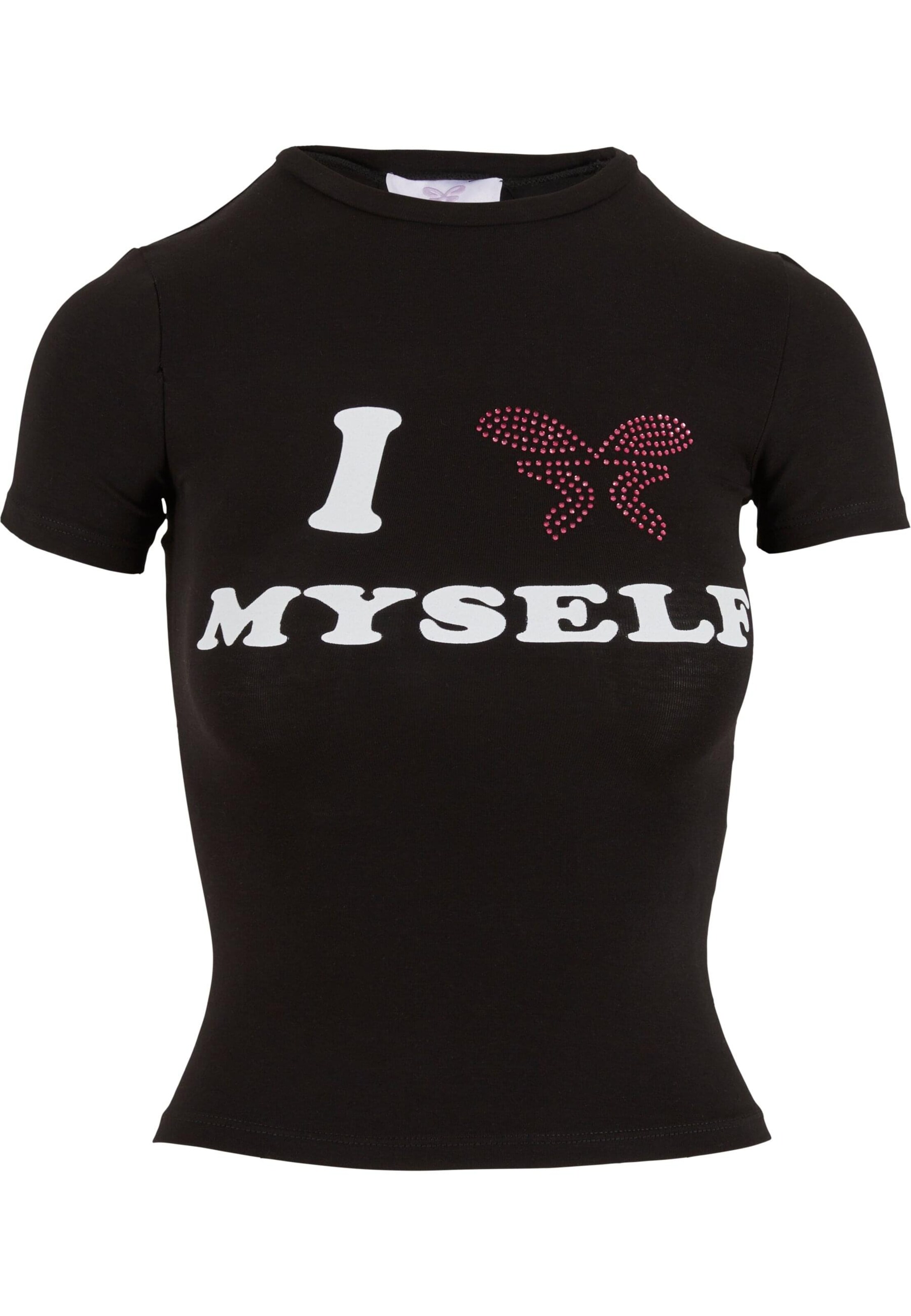 Felicious T-shirt 'Love Yourself' i svart: framsida