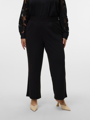 Vero Moda Curve Wide Leg Bukser 'VMCallison' i sort: forside